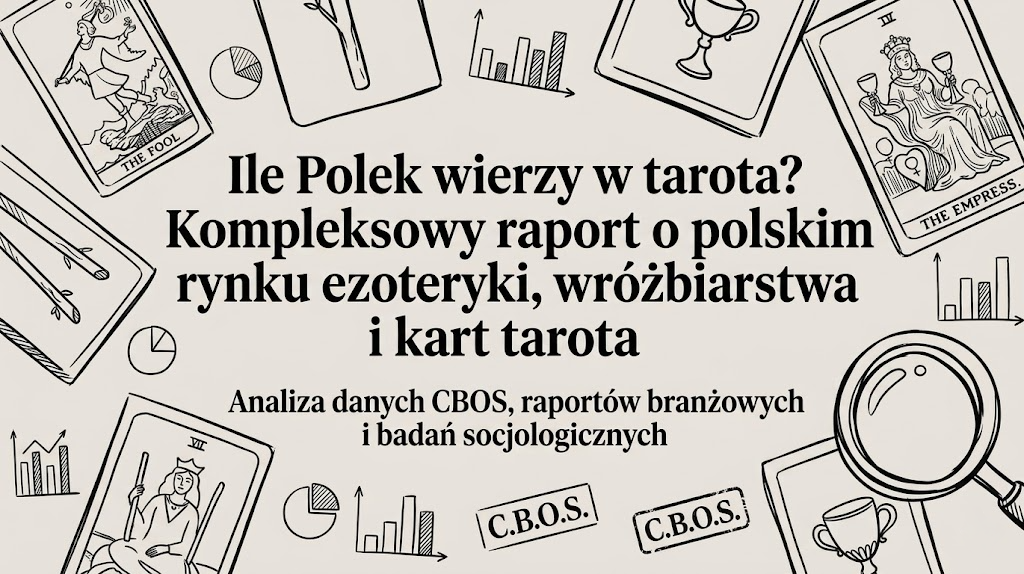 Karty tarota rozłożone na stole — raport o polskim rynku ezoteryki